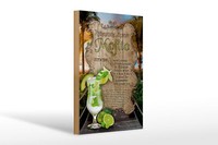 Holzschild Rezept 20X30 Cm Mojito Zutaten Limette Minze Deko Schild Wooden Sign