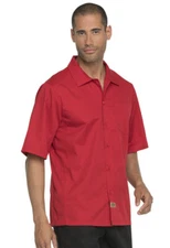 NWT DICKIES COOL BREEZE SHORT SLEEVE CHEF SHIRT UNISEX RED DC61
