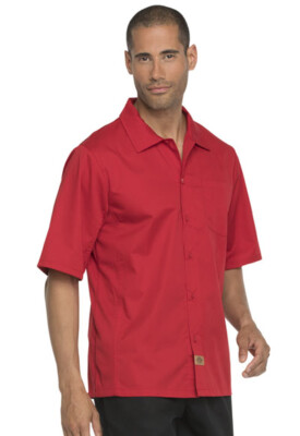 NWT DICKIES COOL BREEZE SHORT SLEEVE CHEF SHIRT UNISEX RED DC61