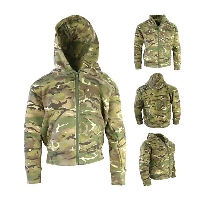 KOMBAT UK KIDS BTP HOODIE ARMY CAMOUFLAGE MTP BOYS ZIP JACKET FLEECE LINED CAMO 3-13 YEARS
