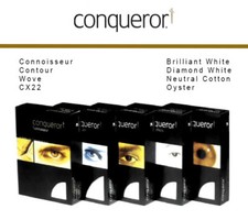 New Conqueror A4 100-320gsm Premium Card Packs 4 Colours, 4 Textures