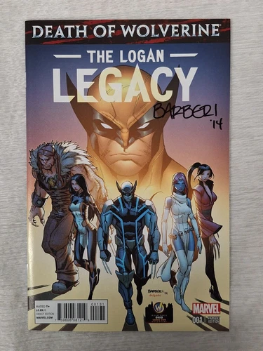 Death of Wolverine The Logan Legacy #1 Barberi SIGNED Carlo Barberi 2014
