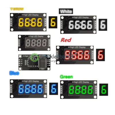 White/Red/Green/Blue 0.56" inch TM1637 4-Bit LED Clock Tube Display for Arduino