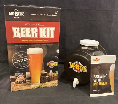 Mr Beer Home Brewing Kit 2 Gallon Brown Plastic Keg Replacement Barrel Fermenter