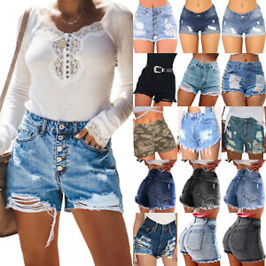 plus size high waisted denim shorts