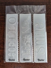 Darice Embossing Essentials Folder 1218-84 Sayings 3 Pack Craft Cardboard Issues