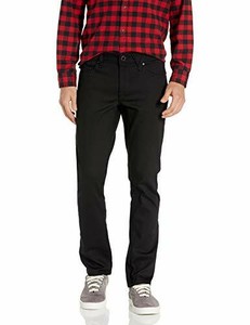 Volcom Vorta Ajustado para Hombre Stretch Denim Jean Negro en Negro 30X34 |  eBay