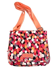 Vera Bradley Lighten Up Pixie Confetti Print Slim Flap Travel Crossbody Pink