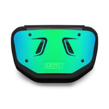 Battle Sports Blue Green "Prism" Chrome Football Back Plate - Adult  Youth