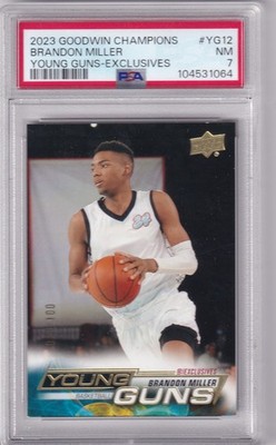 2023 Goodwin Champions No. YG12 Brandon Miller Rookie 11/100 PSA 7 NEAR MINT