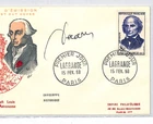 FRANCE 1958 FDC Lagrange Cover SIGNED Designer DECARIS Premier Jour MATHS RF304