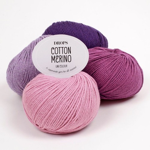 DROPS Cotton Merino Wool Yarn DK Double Knitting & Crochet 50g 110m All Shades - Picture 2 of 17