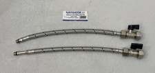 10mm x 1/2" x 300mm Flexible Tap Connectors with isolation Valve - WRAS Approved