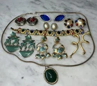 16pc Vintage Estate Modern Colorful Costume Jewelry Lot Monet Berebi