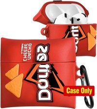Cute Kawaii Cartoon Funny 3D Soft Silicone Case Cover for AirPods 5th/4 Red