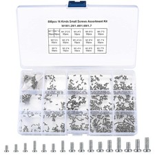 800Pc Tiny Screws For Electronics Micro Small Pan Head Machine Screws Assortment