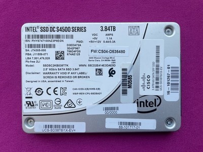 INTEL SSDSC2KB038T7K 3.8TB 2.5'' 6Gb/s SATA SSD Used Tested CrystalDisk info