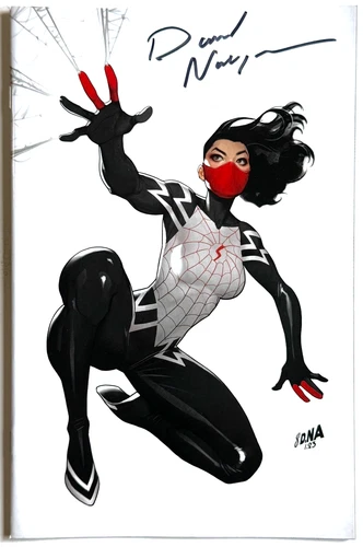 AMAZING SPIDER-MAN #21 SIGNED BY DAVID NAKAYAMA EXCLUSIVE SILK VIRGIN VARIANT NM