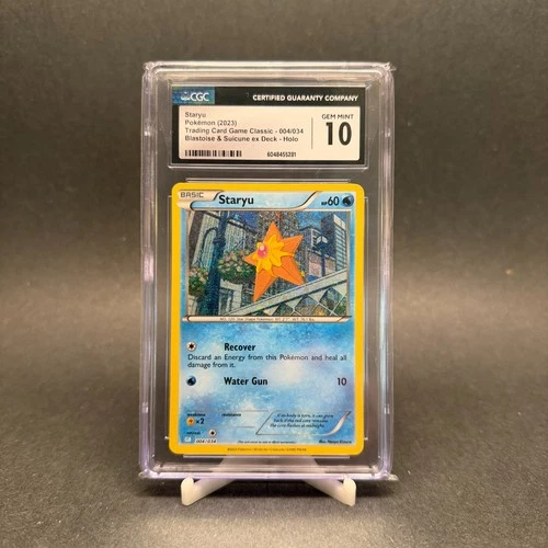 Staryu 004/034 – CGC 10 GEM MINT – 2023 TCG Classic Blastoise Deck  Holo Pokémon
