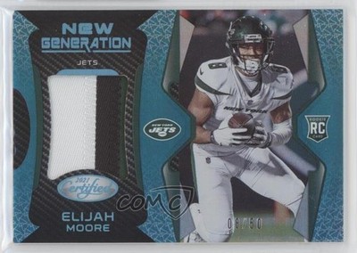 2021 Certified New Generation Jerseys Mirror Teal 8/50 Elijah Moore #NG-16 3c2