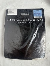 Vintage Donna Karan DKNY Black Medium Crepe Jersey Sheer To Waist Pantyhose