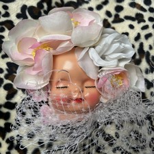 Vintage Style Hair Flower 50s Rockabilly pink baby doll Kitsch pin up Vintage