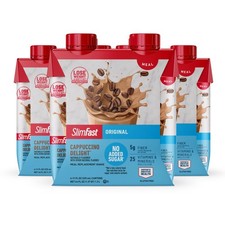 Meal Replacement Shake, Cappuccino Flavor, 10g Protein, 5g Fiber, 12 Count