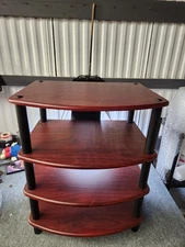 Pangea Audio Vulcan 4-Shelf Audio Rack Cherry - Excellent Condition - Spikes Not