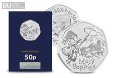 MARY POPPINS FIFTY PENCE 50p COIN UK 2025 SEALED CHANGE CHECKER CARD BU - Available on eBay