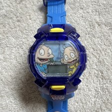 Rugrats Burger King Toy Watch Blue Chatback In Paris Movie Tommy  Dil Pickles