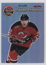 1999-00 Pacific Prism Holographic Blue /80 Claude Lemieux #83 15za