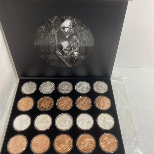 2015 Zombucks Silver and copper 20-Coin Complete Set in 2024 Box