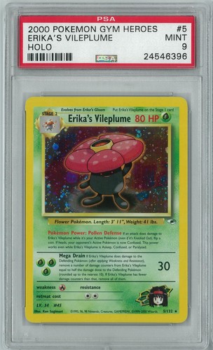 Erika's Vileplume (Unlimited) graded PSA 9 for sale on eBay