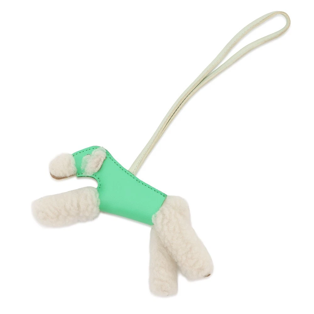 Hermes — HERMES Buddy Bag Charm Lambskin/Mouton Vert Comics/Vert Fizz