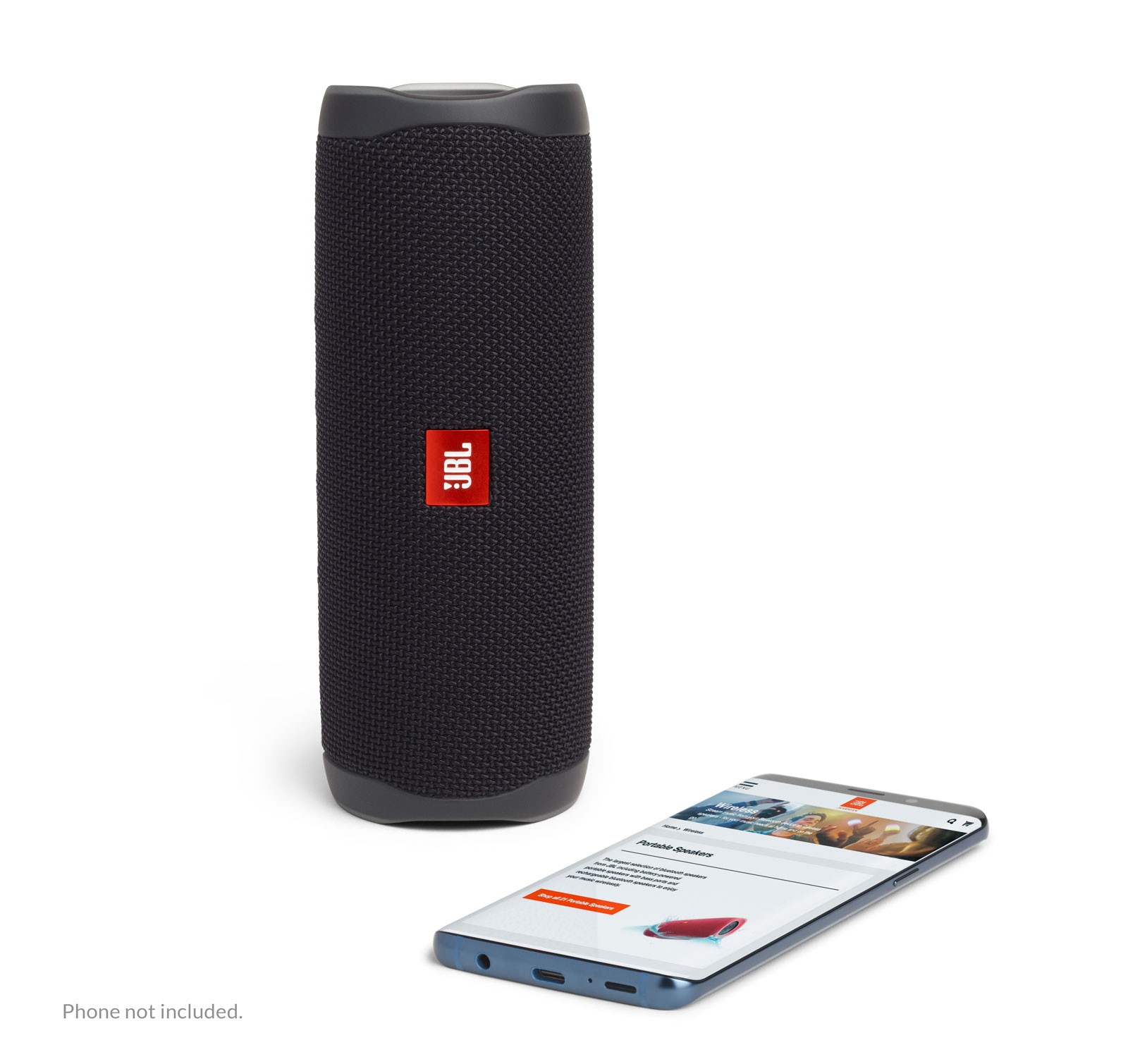 JBL Flip 5 Black Bluetooth Speaker (Open Box) w/ No Factory Box