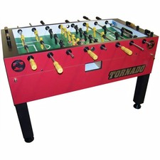 Tornado Tour Edition T-3000 Foosball Table Soccer Game - 1 Goalie - Red - Coin