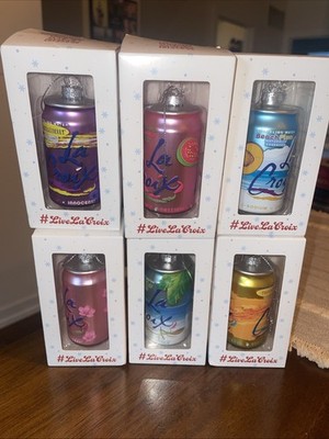 La Croix Christmas Ornaments - Lot of 6 Sparkling Water Mini Cans