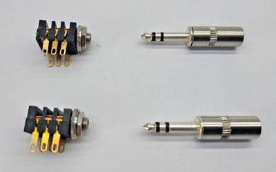 JE 2 SCHURTER 4802.1300 & 4802.2300 STEREO 3,5 MM STECKER / STECKDOSEN
