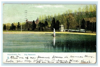 c1907 Reading Pennsylvania City Reservior PA Posted Antique Postcard
