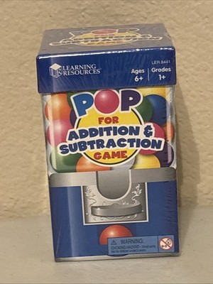 Learning Resources Pop For Addition and Subtraction Game, 104 Pieces *NEW*