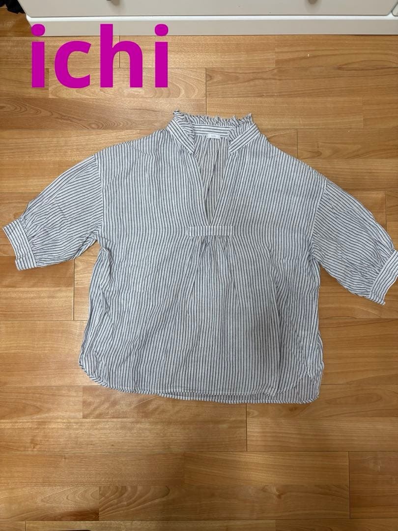 Ichi Cotton Blouse Soft Touch Used Women's Apparel Size M Black