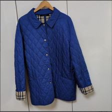 Burberry Reversible Diamond Quilted Jacket Blue Nova Check Made In England