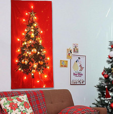 Arazzo Babbo Natale Albero，Di Sfondo Panno Da Appendere Alla Parete per Festa Di