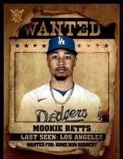 2021 Topps Big League Wanted Mookie Betts Los Angeles Dodgers #WT2 10137