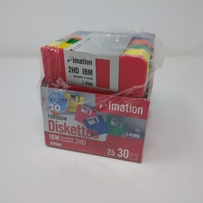 Imation Rainbow Floppy Disk IBM 2HD 1.44 MB Open Pack 26 Diskettes