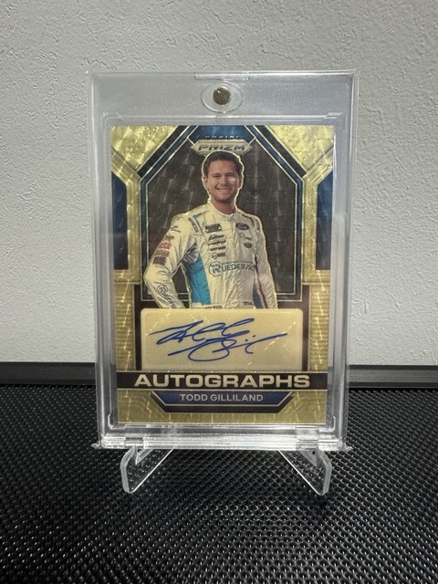 2023 Panini Prizm Racing Todd Gilliland NASCAR 1/1 Gold Vinyl Auto🔥🏁