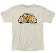Sun Records Logo Mens T Shirt Rock And Roll Classic Band Tee New White, Black