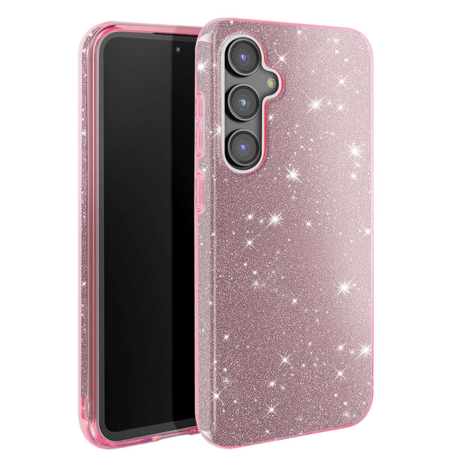 Coque Galaxy S23 FE Antichoc Paillettes Avizar Rose - Protection Silicone Flexible