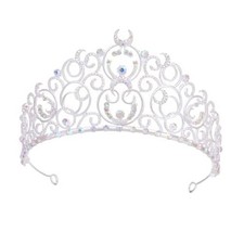 Tiaras and Crowns for Women Glinda Bubble Crown Crystal Queen Crown Silver-ab