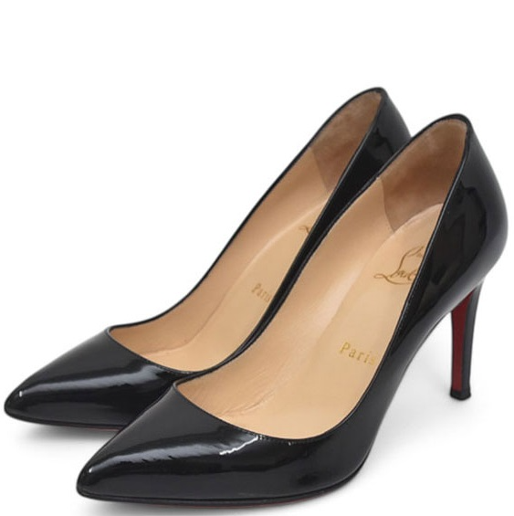 Christian Louboutin Black Patent Pointed Toe Pumps [US5.5/VG
